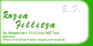 rozsa fillitza business card